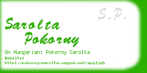 sarolta pokorny business card